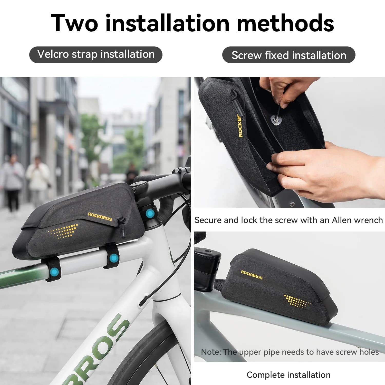 Geantă magnetică impermeabilă pentru cadru frontal, 0.8L