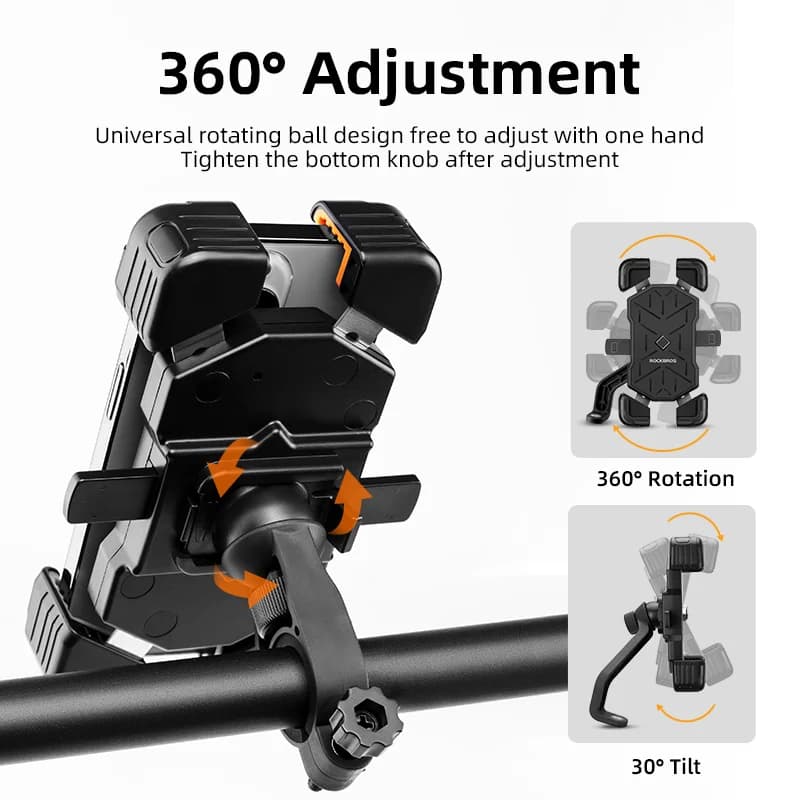 Suport universal pentru telefon de bicicletă, rotație 360 grade
