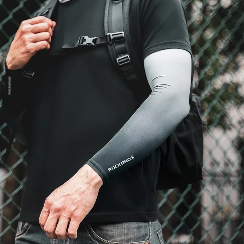 Mâneci cycling din mătase ice silk cu protecție UV