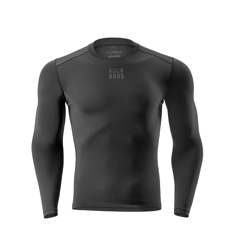 Tricou interior termic fleece cu mâneci lungi pentru ciclism, iarnă